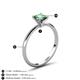 5 - Elodie 6.00 mm Princess Lab Created Alexandrite Solitaire Engagement Ring 