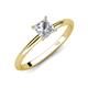 4 - Elodie 6.00 mm Princess Forever One Moissanite Solitaire Engagement Ring 