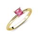 4 - Elodie 6.00 mm Princess Pink Tourmaline Solitaire Engagement Ring 