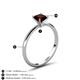 5 - Elodie 6.00 mm Princess Red Garnet Solitaire Engagement Ring 