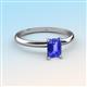 3 - Elodie 7x5 mm Emerald Cut Tanzanite Solitaire Engagement Ring 