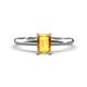 1 - Elodie 7x5 mm Emerald Cut Citrine Solitaire Engagement Ring 