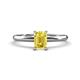 1 - Elodie 7x5 mm Emerald Cut Yellow Sapphire Solitaire Engagement Ring 