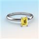 3 - Elodie 7x5 mm Emerald Cut Yellow Sapphire Solitaire Engagement Ring 