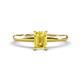 1 - Elodie 7x5 mm Emerald Cut Yellow Sapphire Solitaire Engagement Ring 
