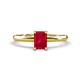 1 - Elodie 7x5 mm Emerald Cut Ruby Solitaire Engagement Ring 