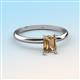 3 - Elodie 7x5 mm Emerald Cut Smoky Quartz Solitaire Engagement Ring 