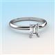 3 - Elodie GIA Certified 7x5 mm Emerald Cut Diamond Solitaire Engagement Ring 