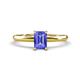 1 - Elodie 7x5 mm Emerald Cut Tanzanite Solitaire Engagement Ring 