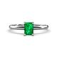 1 - Elodie 7x5 mm Emerald Cut Emerald Solitaire Engagement Ring 