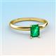 3 - Elodie 7x5 mm Emerald Cut Emerald Solitaire Engagement Ring 