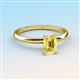 3 - Elodie 7x5 mm Emerald Cut Yellow Sapphire Solitaire Engagement Ring 