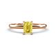 1 - Elodie 7x5 mm Emerald Cut Yellow Sapphire Solitaire Engagement Ring 