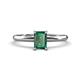 1 - Elodie 7x5 mm Emerald Cut Lab Created Alexandrite Solitaire Engagement Ring 