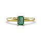 1 - Elodie 7x5 mm Emerald Cut Lab Created Alexandrite Solitaire Engagement Ring 