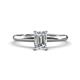 1 - Elodie 7x5 mm Emerald Cut Forever Brilliant Moissanite Solitaire Engagement Ring 