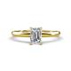 1 - Elodie 7x5 mm Emerald Cut Forever Brilliant Moissanite Solitaire Engagement Ring 