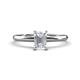 1 - Elodie 7x5 mm Emerald Cut White Sapphire Solitaire Engagement Ring 