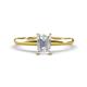 1 - Elodie 7x5 mm Emerald Cut White Sapphire Solitaire Engagement Ring 