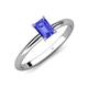4 - Elodie 7x5 mm Emerald Cut Tanzanite Solitaire Engagement Ring 