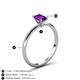 5 - Elodie 7x5 mm Emerald Cut Amethyst Solitaire Engagement Ring 