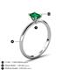 5 - Elodie 7x5 mm Emerald Cut Emerald Solitaire Engagement Ring 