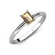 4 - Elodie 7x5 mm Emerald Cut Smoky Quartz Solitaire Engagement Ring 