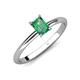 4 - Elodie 7x5 mm Emerald Cut Lab Created Alexandrite Solitaire Engagement Ring 