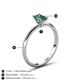 5 - Elodie 7x5 mm Emerald Cut Lab Created Alexandrite Solitaire Engagement Ring 