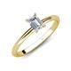4 - Elodie 7x5 mm Emerald Cut Forever One Moissanite Solitaire Engagement Ring 