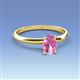 3 - Elodie 7x5 mm Oval Pink Sapphire Solitaire Engagement Ring 