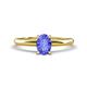 1 - Elodie 7x5 mm Oval Tanzanite Solitaire Engagement Ring 