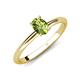 4 - Elodie 7x5 mm Oval Peridot Solitaire Engagement Ring 