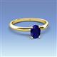 3 - Elodie 7x5 mm Oval Blue Sapphire Solitaire Engagement Ring 