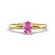 1 - Elodie 7x5 mm Oval Pink Sapphire Solitaire Engagement Ring 