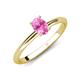 4 - Elodie 7x5 mm Oval Pink Sapphire Solitaire Engagement Ring 