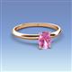 3 - Elodie 7x5 mm Oval Pink Sapphire Solitaire Engagement Ring 