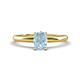 1 - Elodie 7x5 mm Oval Aquamarine Solitaire Engagement Ring 