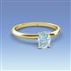 3 - Elodie 7x5 mm Oval Aquamarine Solitaire Engagement Ring 