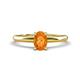 1 - Elodie 7x5 mm Oval Citrine Solitaire Engagement Ring 