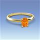 3 - Elodie 7x5 mm Oval Citrine Solitaire Engagement Ring 
