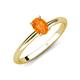 4 - Elodie 7x5 mm Oval Citrine Solitaire Engagement Ring 