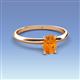 3 - Elodie 7x5 mm Oval Citrine Solitaire Engagement Ring 