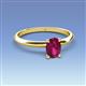 3 - Elodie 7x5 mm Oval Rhodolite Garnet Solitaire Engagement Ring 