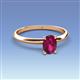 3 - Elodie 7x5 mm Oval Rhodolite Garnet Solitaire Engagement Ring 