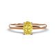 1 - Elodie 7x5 mm Oval Yellow Sapphire Solitaire Engagement Ring 