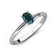 4 - Elodie 7x5 mm Oval London Blue Topaz Solitaire Engagement Ring 