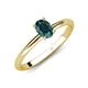 4 - Elodie 7x5 mm Oval London Blue Topaz Solitaire Engagement Ring 