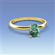 3 - Elodie 7x5 mm Oval Lab Created Alexandrite Solitaire Engagement Ring 
