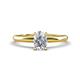 1 - Elodie 7x5 mm Oval Forever One Moissanite Solitaire Engagement Ring 